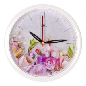 Часы настенные 21ВЕК «Нежные цветы» 2222-348
